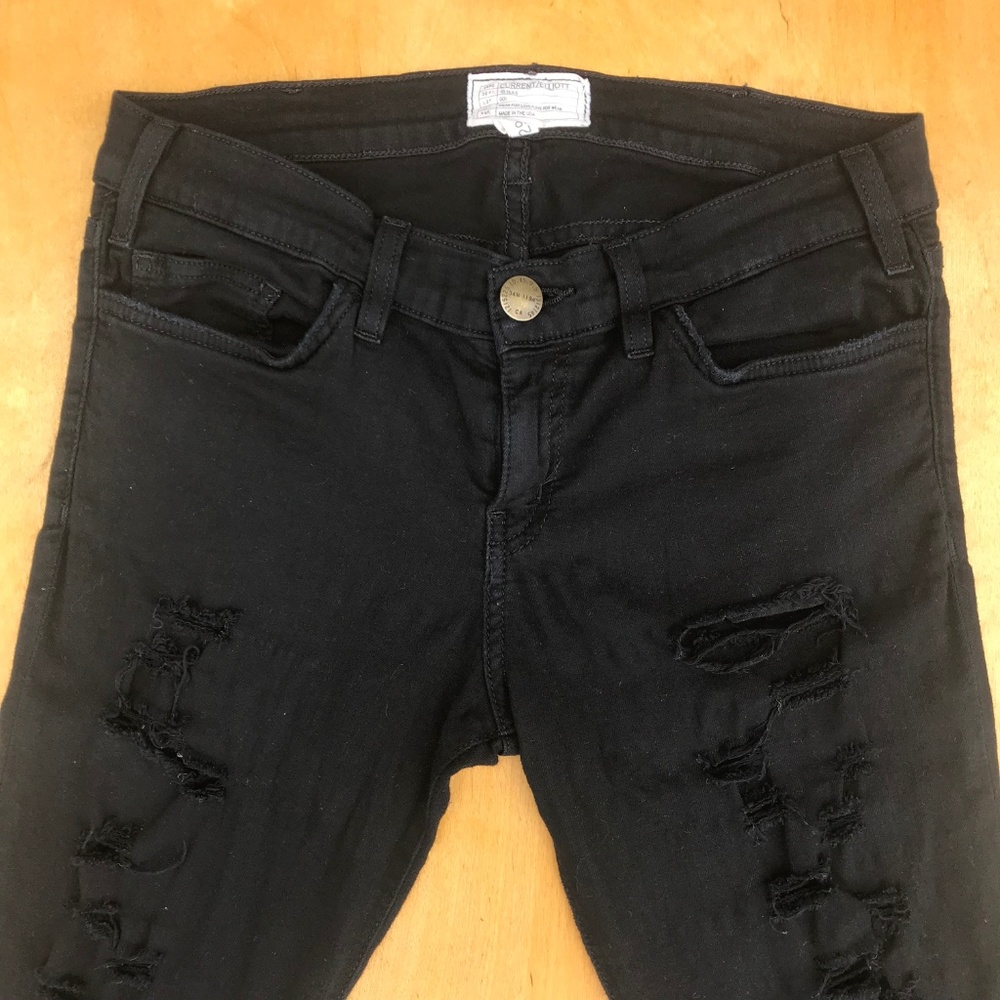 Current/Elliot Shredded Jeans 29, 33" inseam